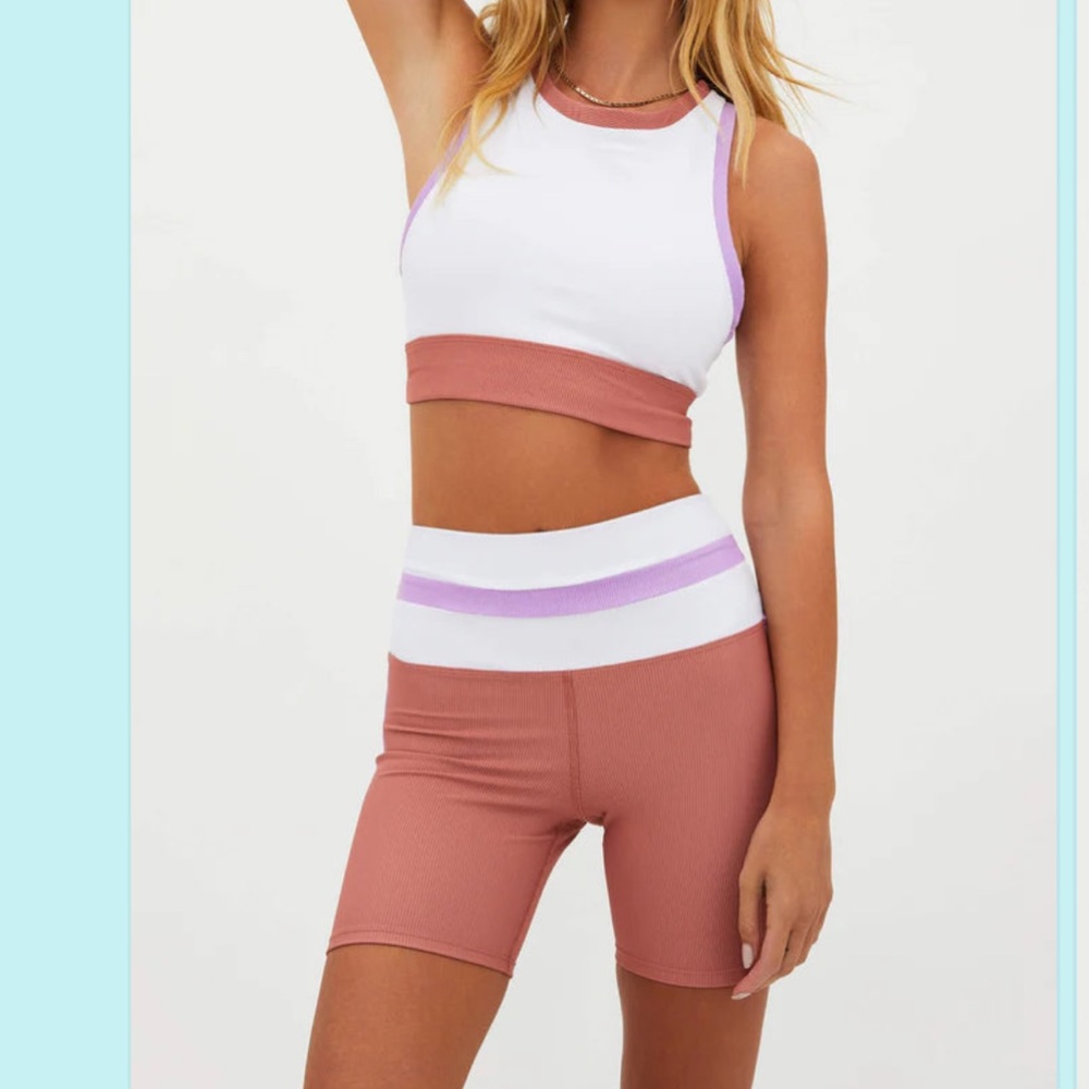 Beach Riot Gwen Top & Samantha Short in Fairy Colorblock Medium